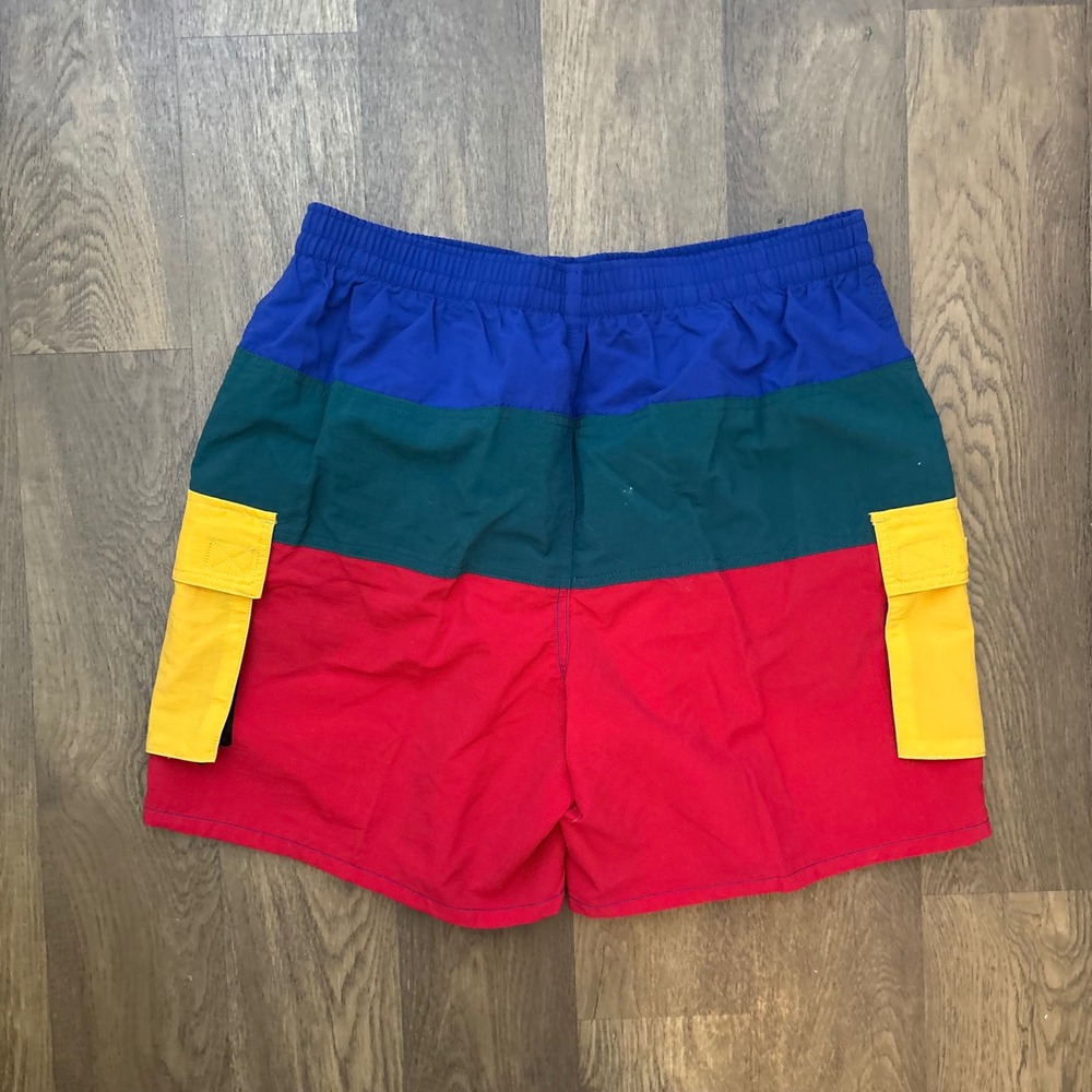 Vintage 1990s L.L. Bean Colorblack Nylon Mesh Lined Cargo Pocket Hybird Shorts - Picture 3 of 7
